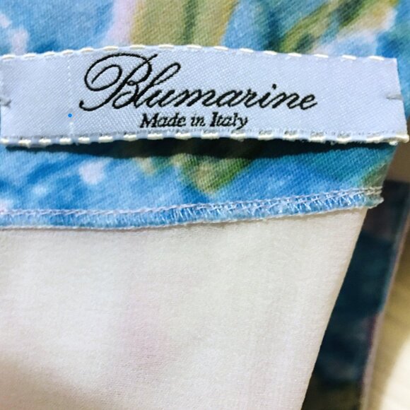 BluMarine Dress Italian Designer Floral Pleats Cotton Lined Women’s Size 42 US 6 - Picture 15 of 16